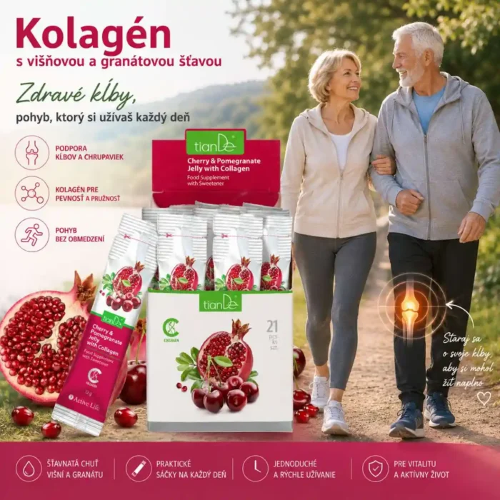 Kolagén s višňovou a granátovou šťavou pre zdravé kĺby