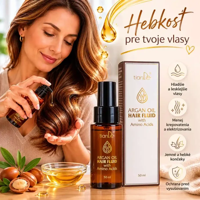 tianDe Fluid na vlasy s arganovým olejom a aminokyselinami 50ml