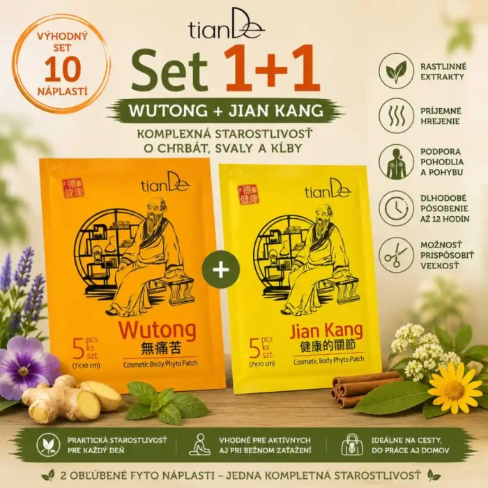tianDe Set fyto náplastí WUTONG + Jian Kang 1+1
