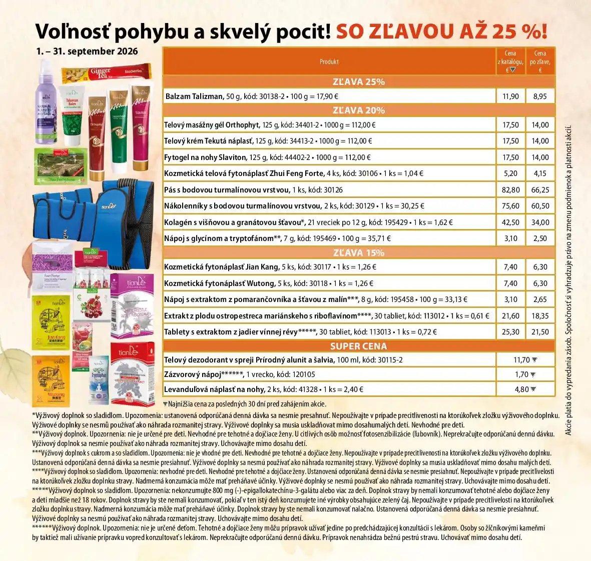 výhodné zľavy tiande